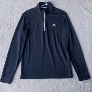 Adidas Golf Quarter Zip Sweatshirt Men's S Dark Grey Soft Sports Performance